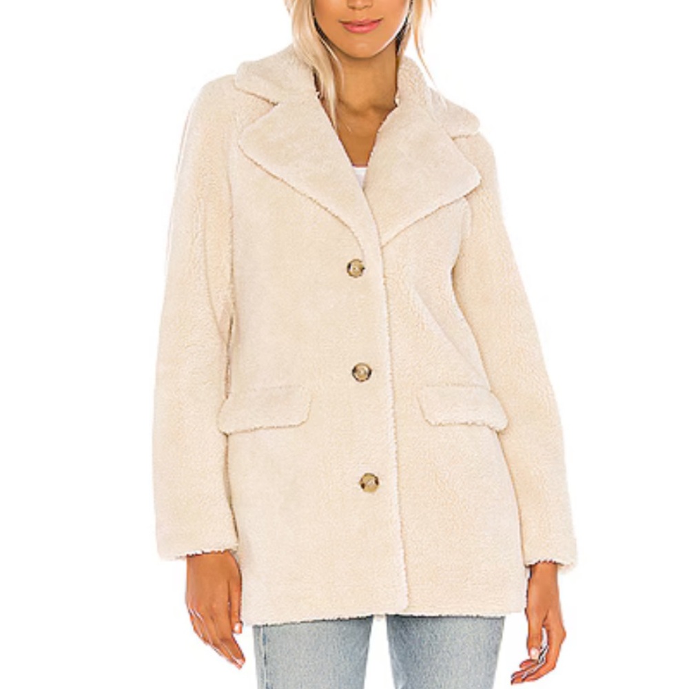 Camila Coelho Katarina Coat - Sherpa coat with buttons - size XS